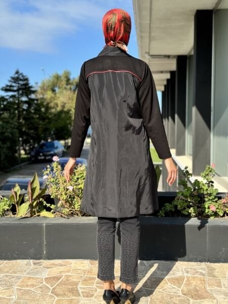 Almarwah Paraşüt Kumaş Maxi Boy Spor Gömlek 101972 SİYAH - 40