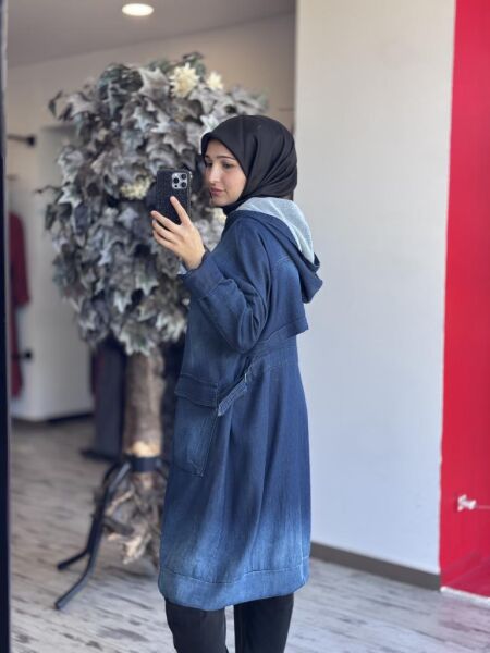 Misswhence Kapüşonlu Tencel Kot Kap