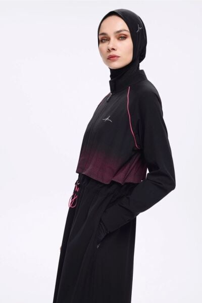 Haşema Tam Boy Siyah 5 Parça Tesettür Mayo Takımı HSM5048