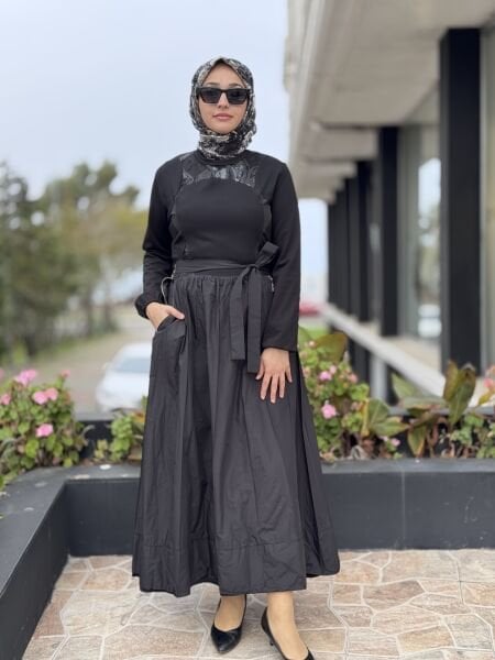 Misswhence Cep Detaylı Tafta Elbise 38830