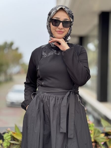 Misswhence Cep Detaylı Tafta Elbise 38830