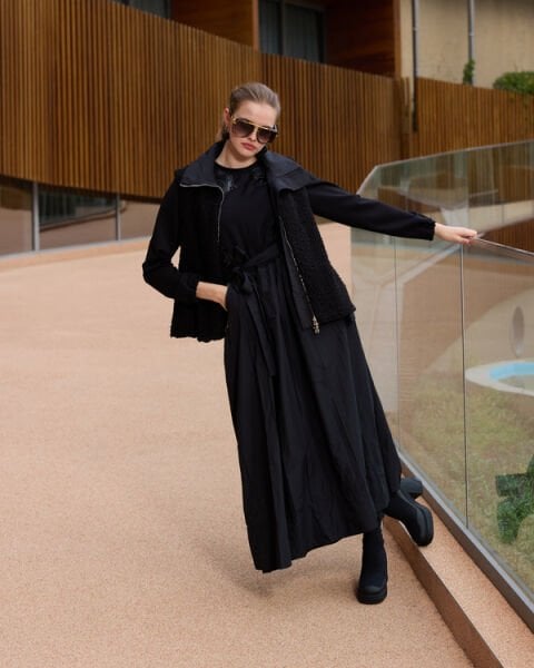 Misswhence Cep Detaylı Tafta Elbise 38830