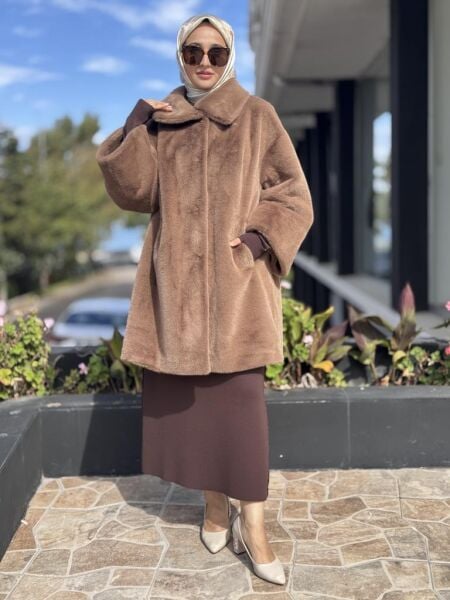 WOM BTQ Çıtçıtlı Kürk Kaban