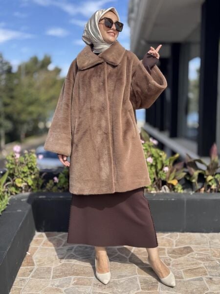 WOM BTQ Çıtçıtlı Kürk Kaban