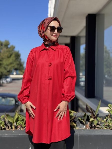 Misswhence Çıtçıtlı Yün/Kaşmir Gömlek 38300