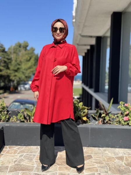 Misswhence Çıtçıtlı Yün/Kaşmir Gömlek 38300