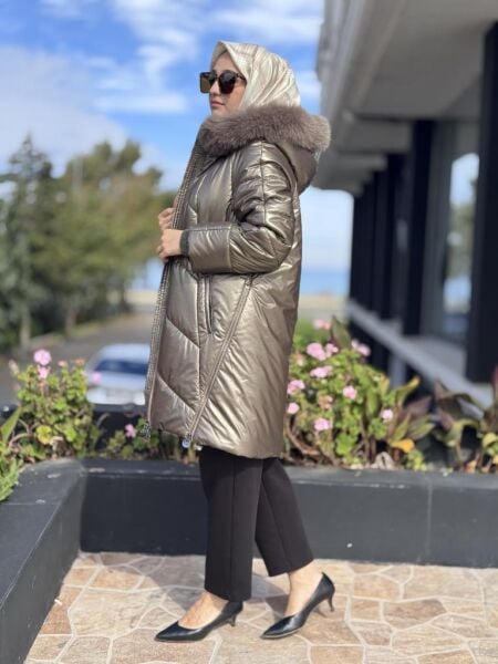 WOM BTQ Fermuar Detaylı Seyyar Kürklü Mont