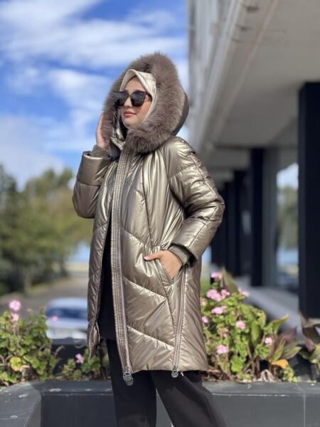 WOM BTQ Fermuar Detaylı Seyyar Kürklü Mont