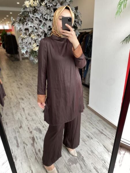Almarwah Kraşlı Yelek Tunik Pantolon Takım 202737