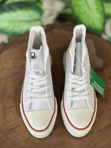 Benetton Yüksek Tabanlı Converse Ayakkabı 30939 BEYAZ - 40