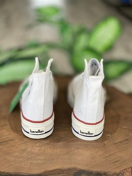 Benetton Yüksek Tabanlı Converse Ayakkabı 30939 BEYAZ - 40