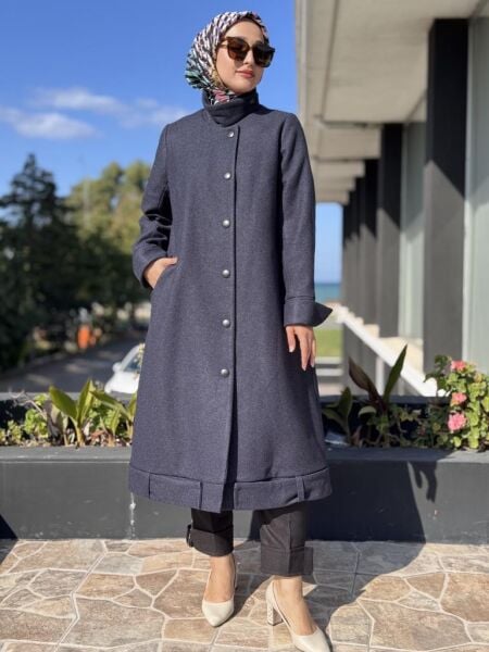 Misswhence Çıtçıtlı Yün/Kaşmir Pardesü 38504