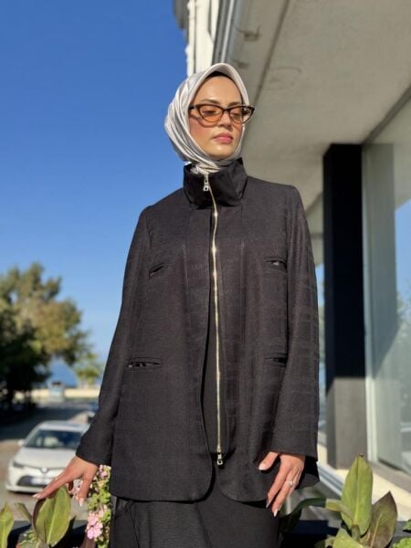 Misswhence Cep Detaylı Fermuarlı Ceket 36206