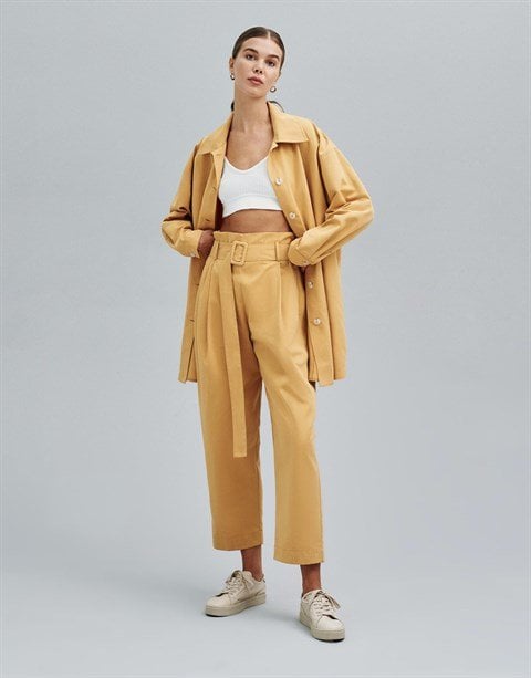 Oooq Tek Pili Pantolon (23FW324)