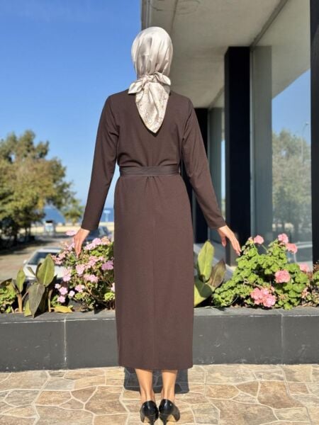 Misswhence Önü Desenli Fermuar Detaylı Elbise 36814