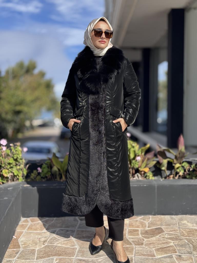 WOM BTQ Kürk Yakalı Mont