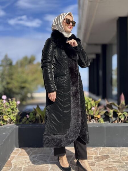 WOM BTQ Kürk Yakalı Mont