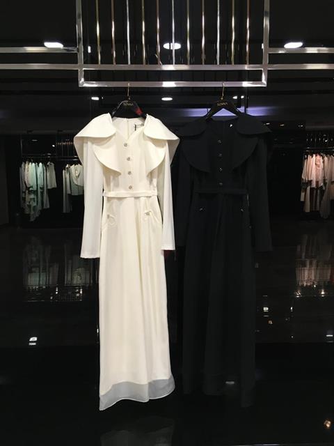 SENNA Arcıa Siyah Tesettür Abiye Elbise 3010S23