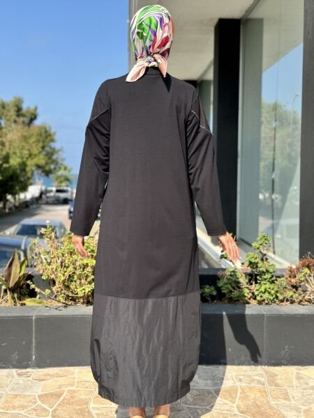 Almarwah File Fermuar Detaylı Siyah Kap 404877