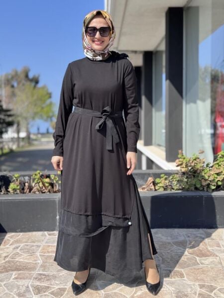 Misswhence Büzgü Detaylı Modal Elbise 37848