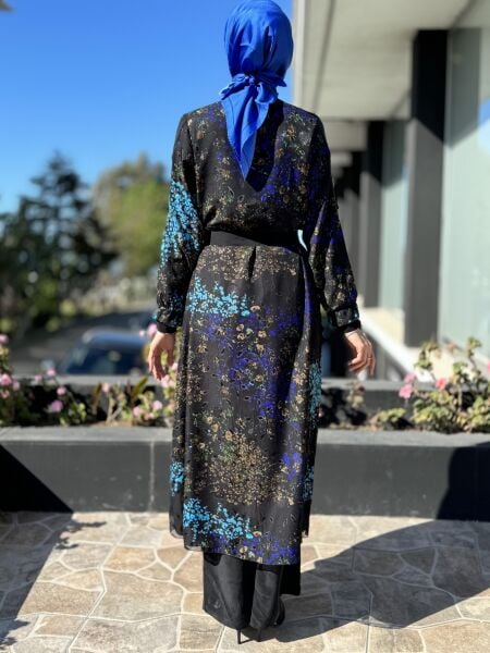 Misswhence Arkası Şifon Detaylı Maxi Gömlek / Elbise 35309