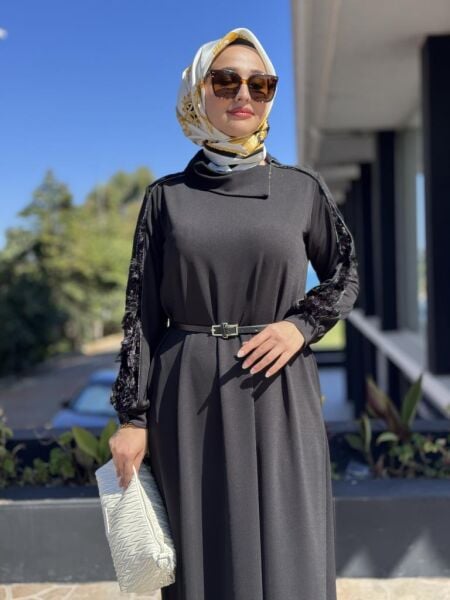 Misswhence Kadife Detaylı Elbise 38800