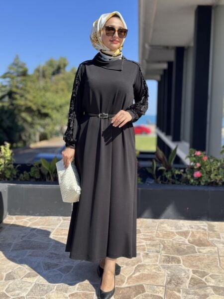 Misswhence Kadife Detaylı Elbise 38800