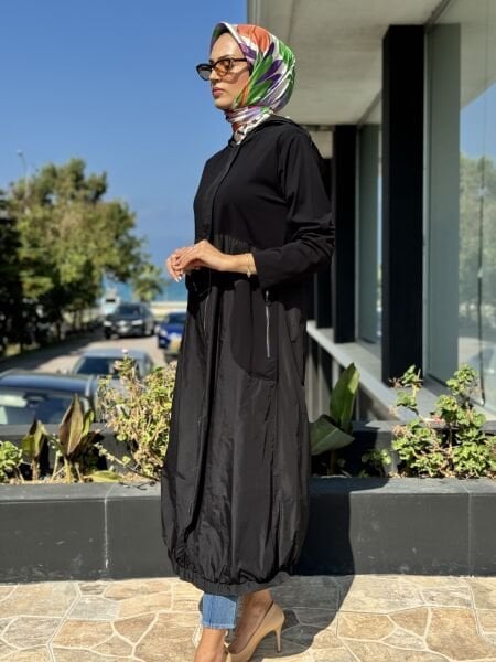 Almarwah Fermuarlı Kapüşonlu Paraşüt Kap 404812