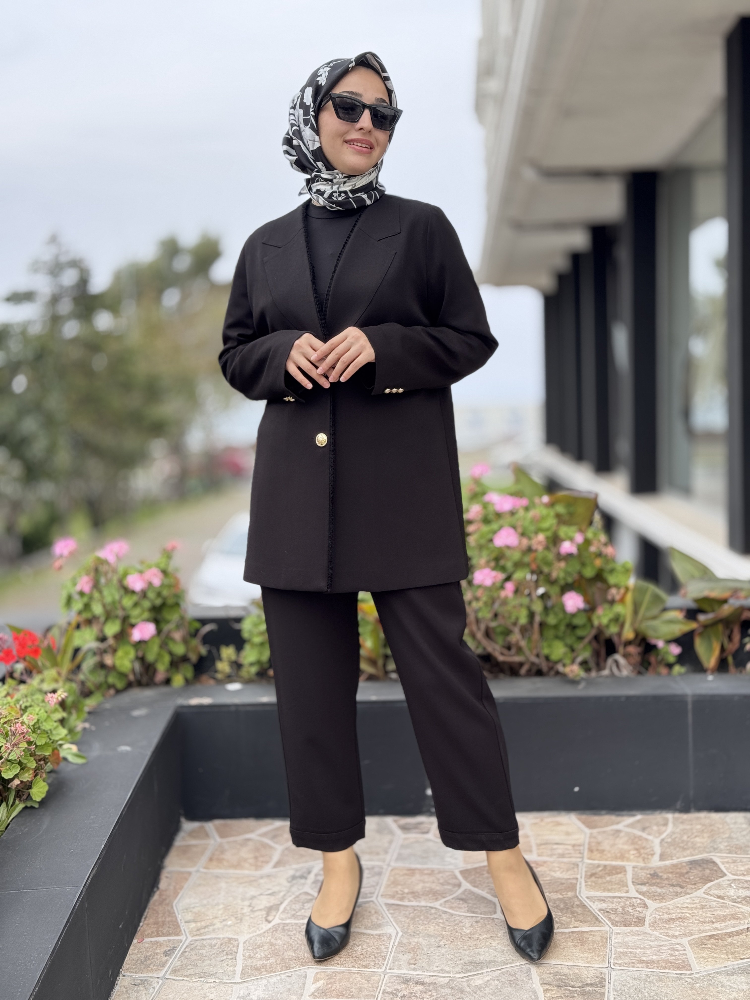 Ghisa Gold Düğmeli Blazer Ceket Pantolon Takım 3263