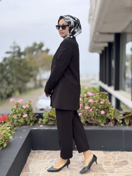 Ghisa Gold Düğmeli Blazer Ceket Pantolon Takım 3263