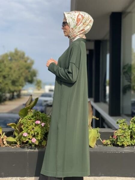 Tığ Triko Ters Dikiş Detaylı Rayon Hırka HRK21468