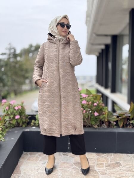 Almarwah Yanları Fermuar Detaylı Kapitone Mont 505331