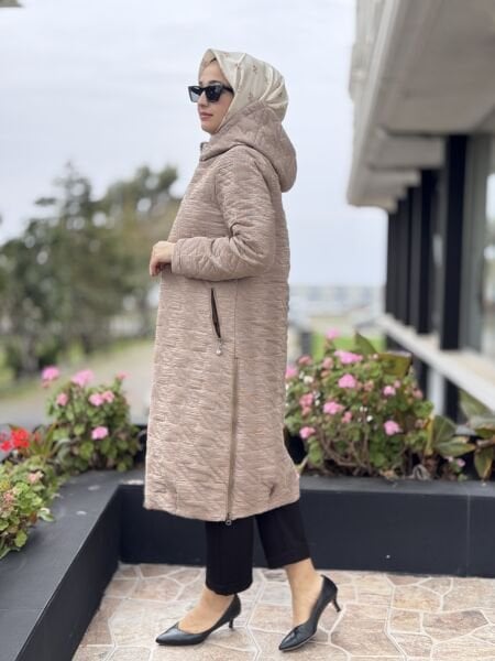 Almarwah Yanları Fermuar Detaylı Kapitone Mont 505331