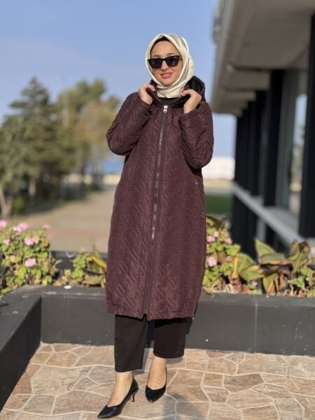 Almarwah Yanları Fermuar Detaylı Kapitone Mont 505331