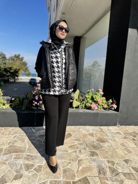 Ghisa Kazayağı Detaylı Fermuarlı Yelek 3987