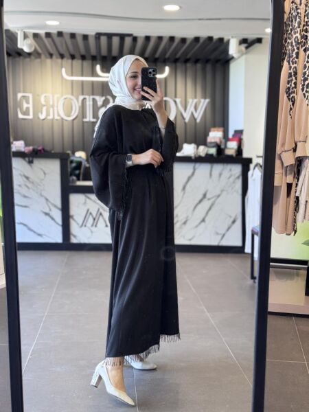 Vuu Simli Şal Desenli Boncuklu Elbise 25SSV4023