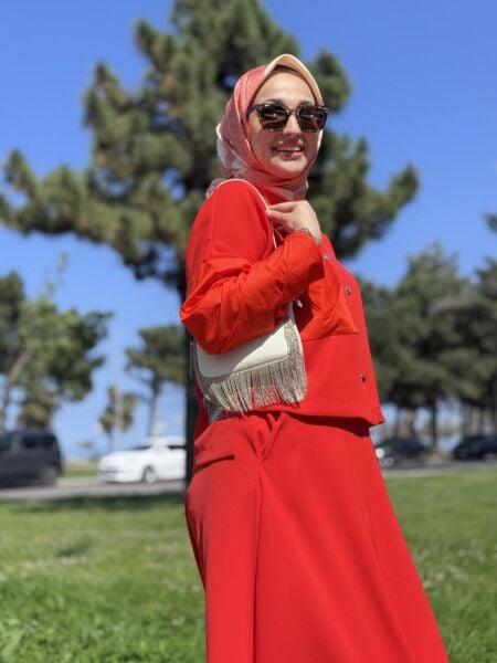 Vuu Hakim Yaka Drape Detaylı Gömlek Etek Takım 25SSVB1024