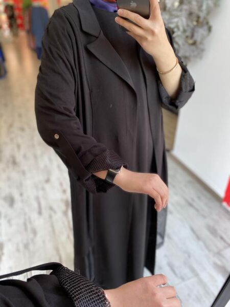 Tığ Triko İçi Elbiseli File Detaylı İkili Takım TKM1871