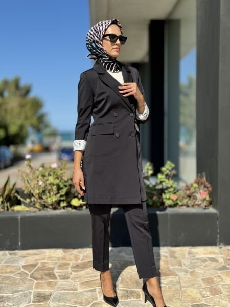 Almarwah  Beli Lastikli Kanvas Siyah Pantolon 606063 SİYAH - 40