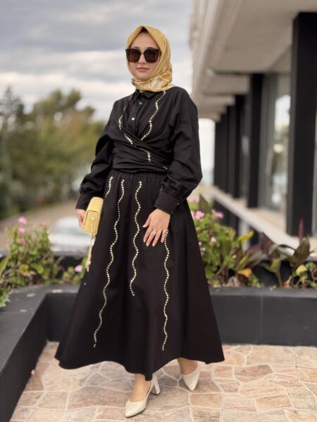 Ghisa Poplin Bluz Etek Takım G4125