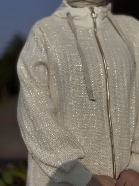 Ghisa Tüvit Kumaş Detaylı Fermuarlı Ceket Pantolon Takım