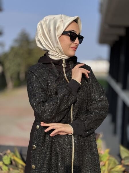 Ghisa Tüvit Kumaş Detaylı Fermuarlı Ceket Pantolon Takım