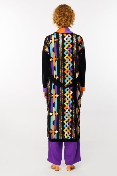 Ghisa Arkası Brokar Desenli Rayon Hırka 3814