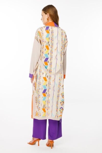 Ghisa Arkası Brokar Desenli Rayon Hırka 3814