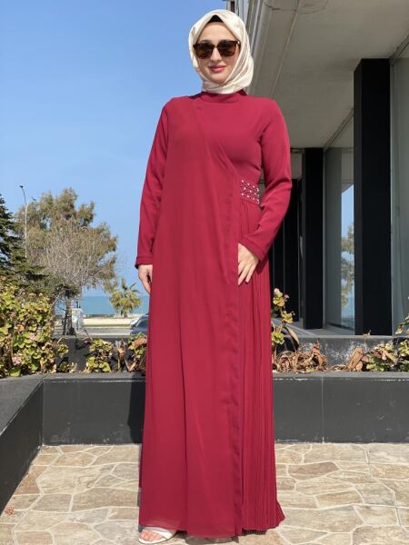 Almarwah Tül Detaylı Abiye Elbise 90478