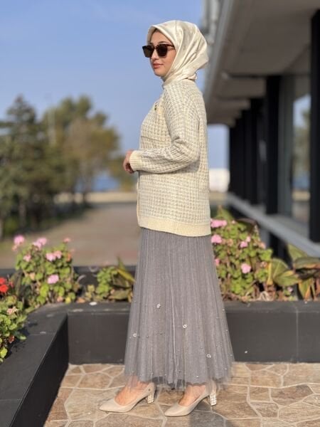 Ghisa Düğme Detaylı Triko Hırka