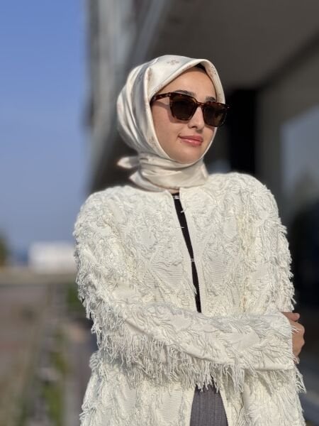 Ghisa Saçaklı Örme Triko Ceket