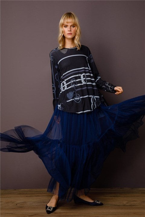 Noi Dizden Büzgü Tül Etek 43412