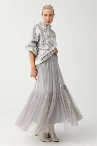 Noi Dizden Büzgü Tül Etek 43412