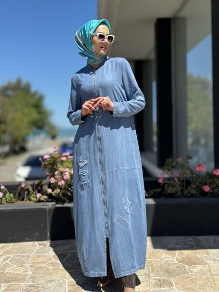 Almarwah Fermuarlı Tencel Kot Kap 404846 - Wom Boutique